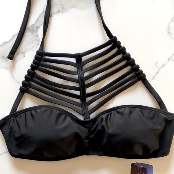 Forever 21 Black Caged High-Neck Bikini Top - Picture 3 of 7